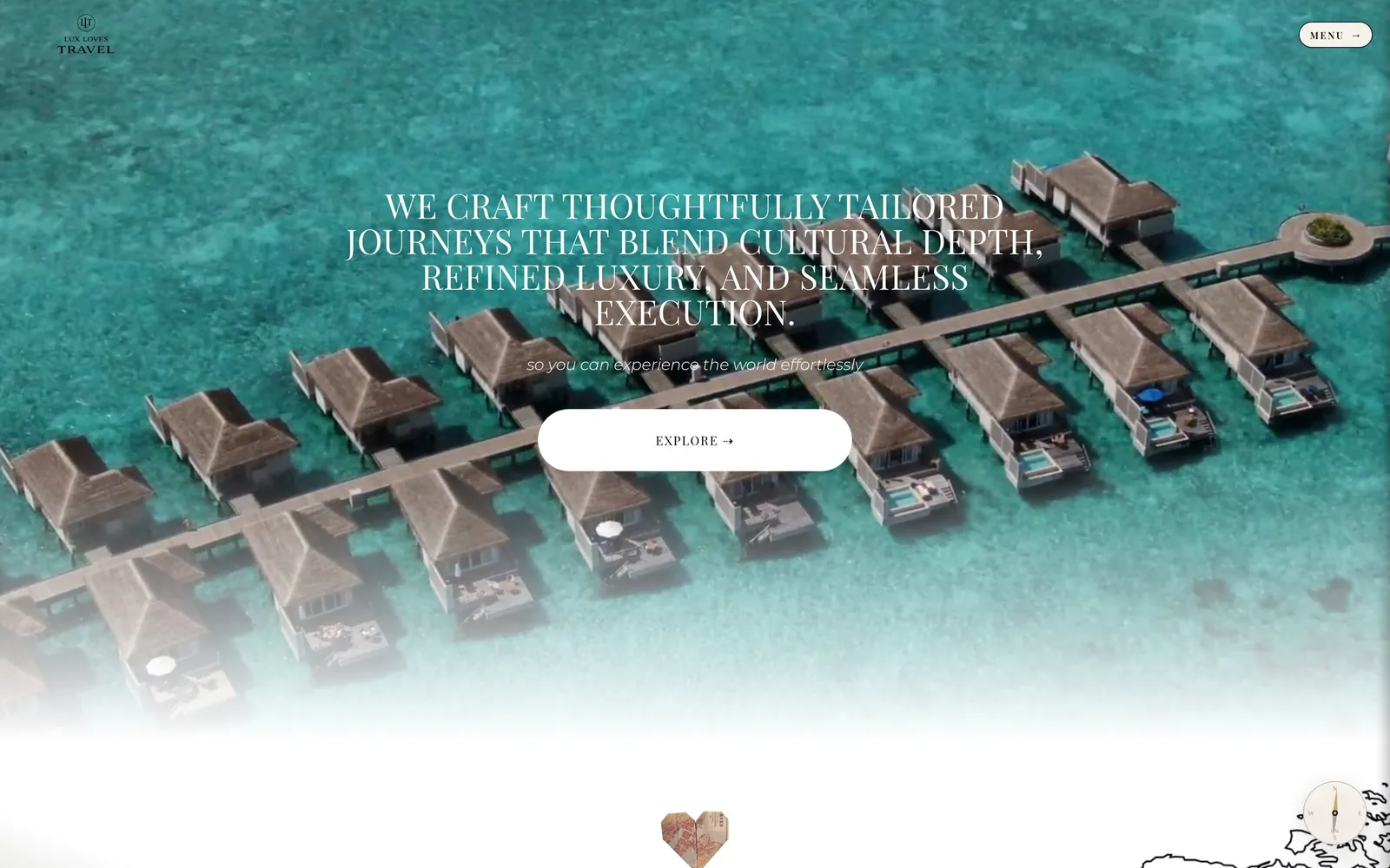The Lux Loves Travel website on a computer