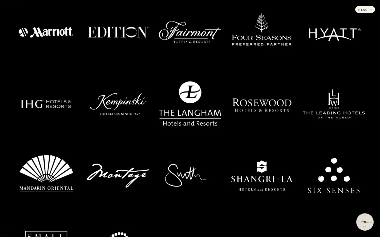 Lux Loves Travel: Preferred Hotel Partners, the full hotel logo gallery on one page.