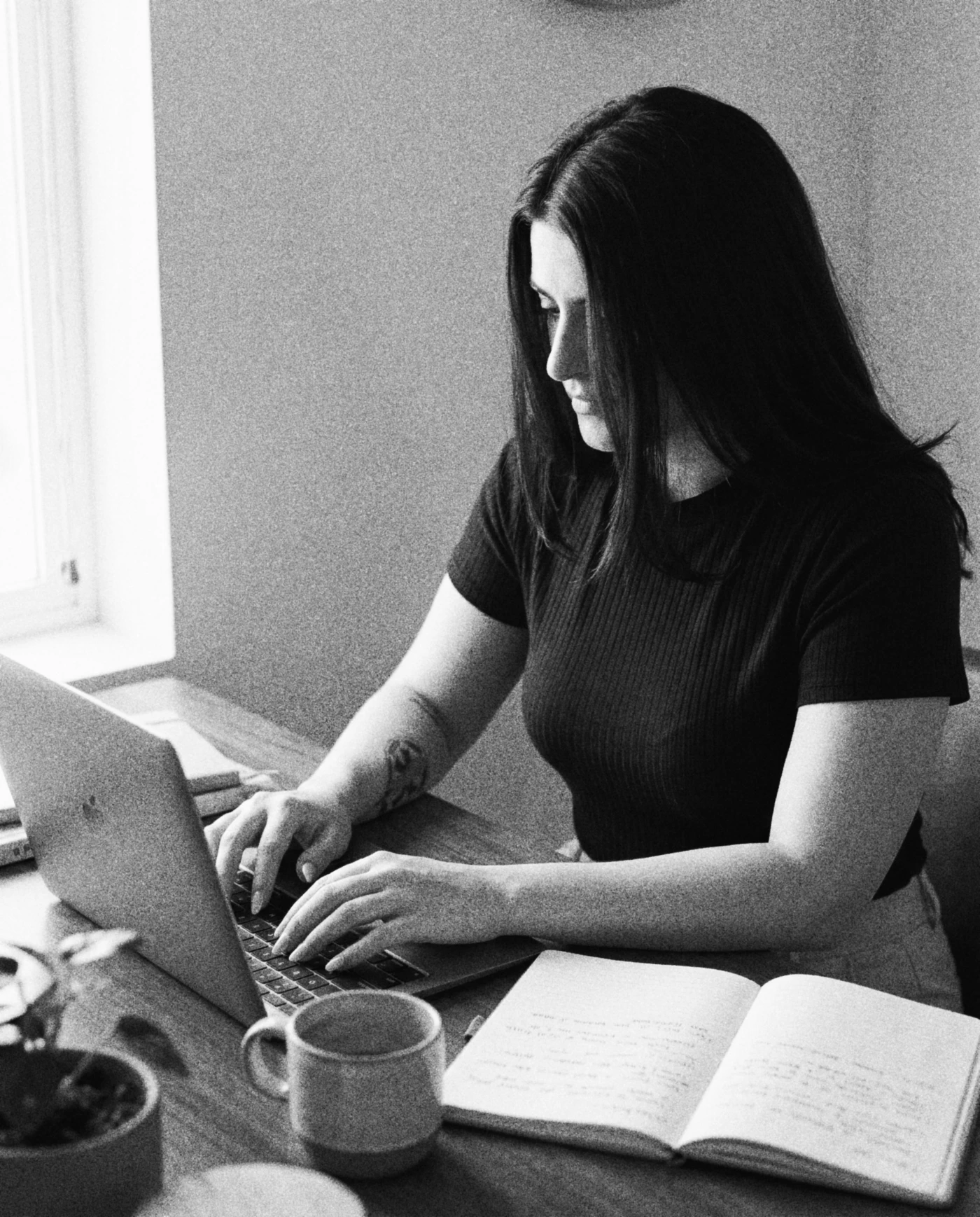 Meg, the founder, at her desk