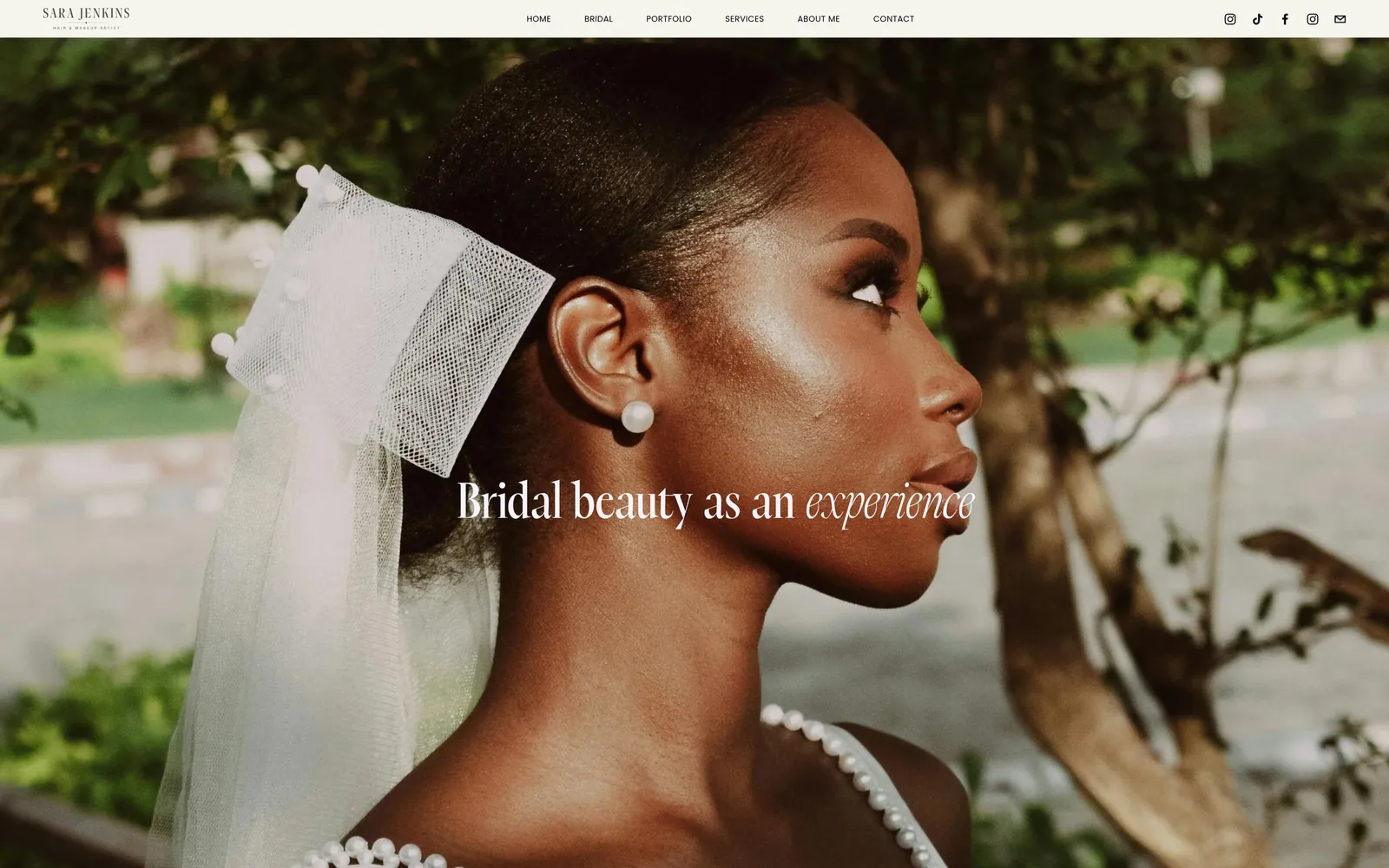 Sara Jenkins: The bridal page, with packages, pricing and the eight-step process