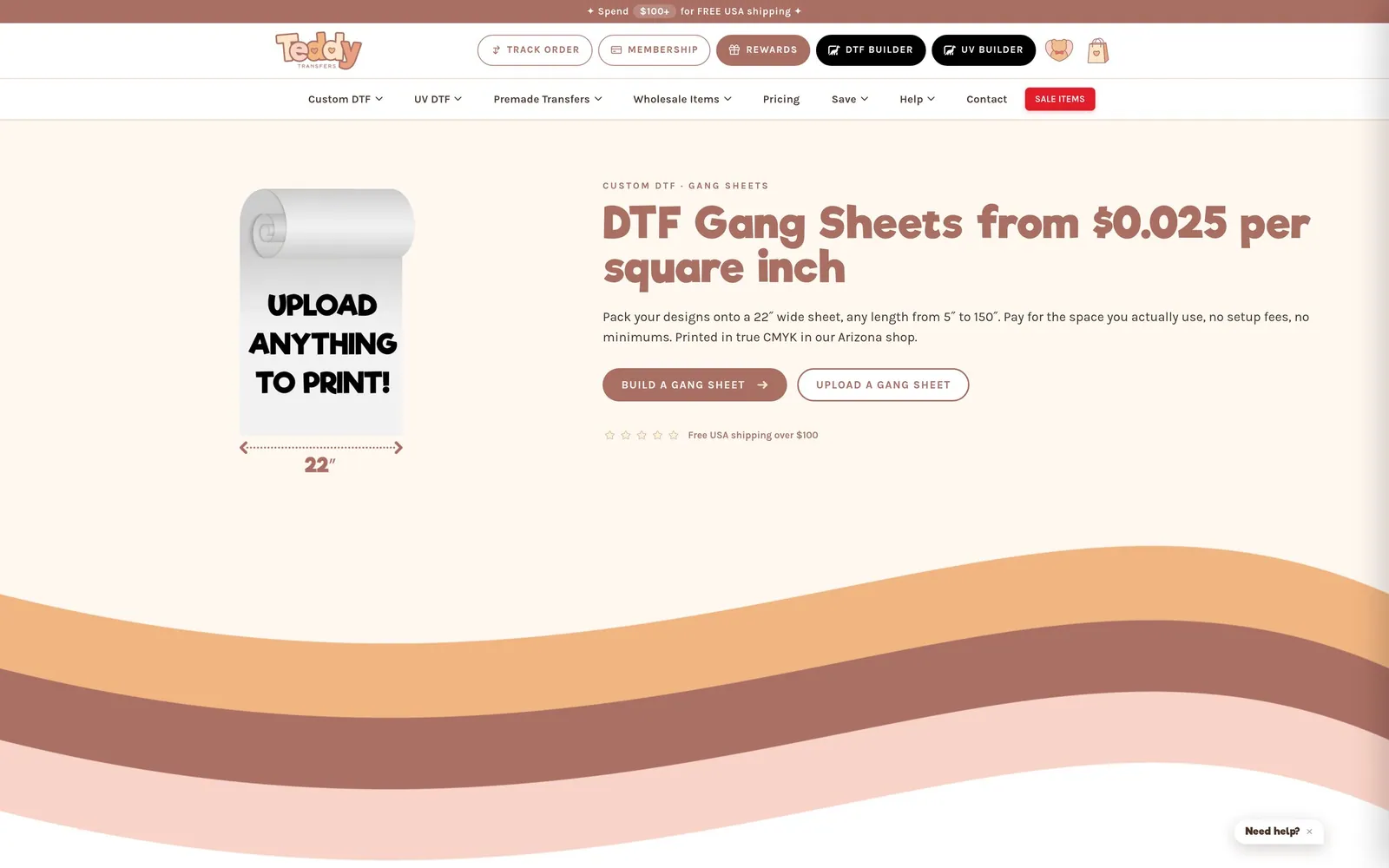 Teddy Transfers: Gang sheets