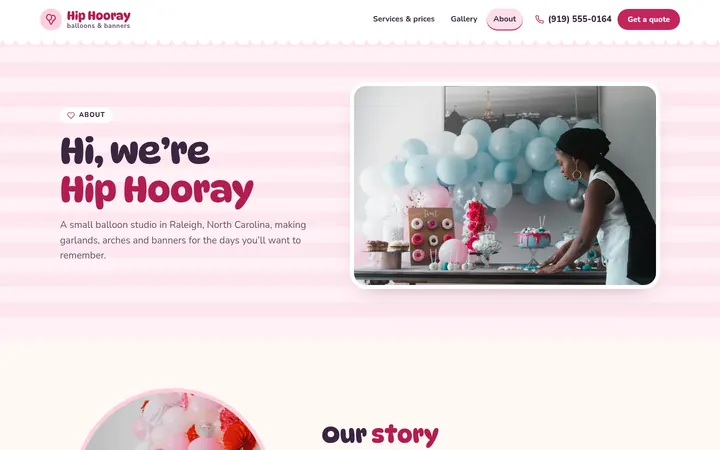 The About page