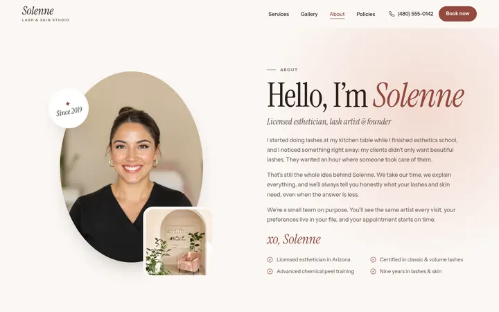 The About page