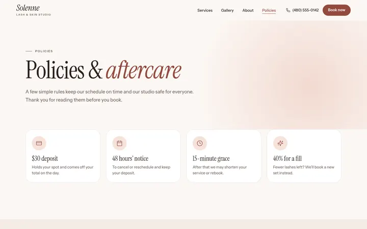 The Policies page