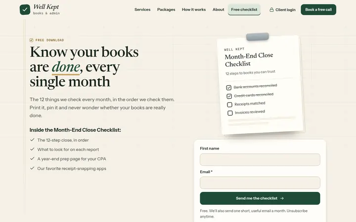 The Free guide page