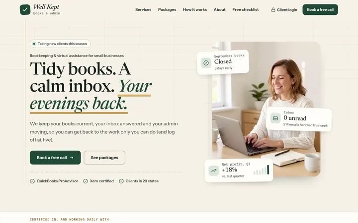 The Home page