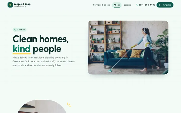 The About page