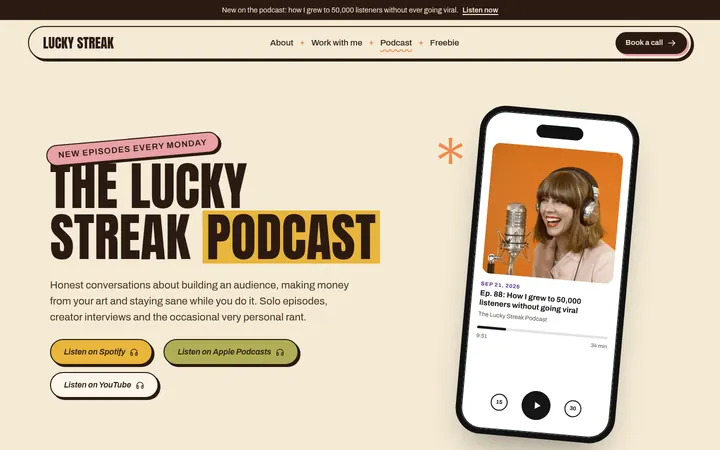 The Podcast page