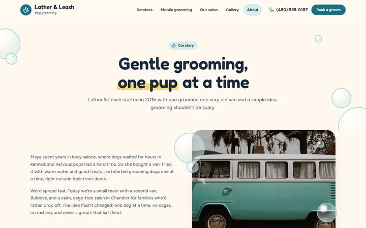 The About page