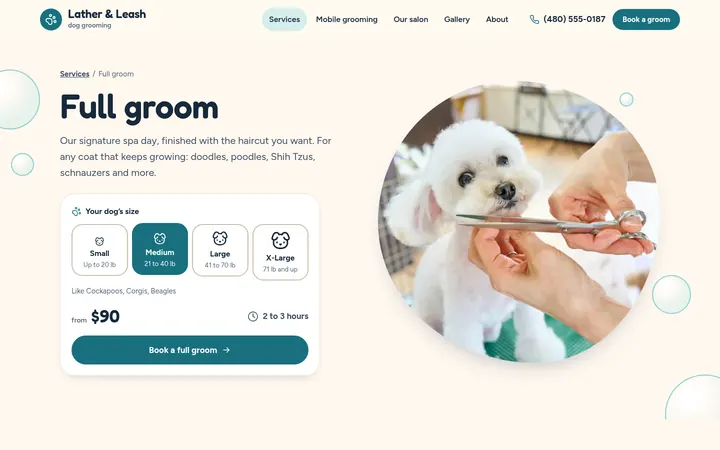 The Full groom page