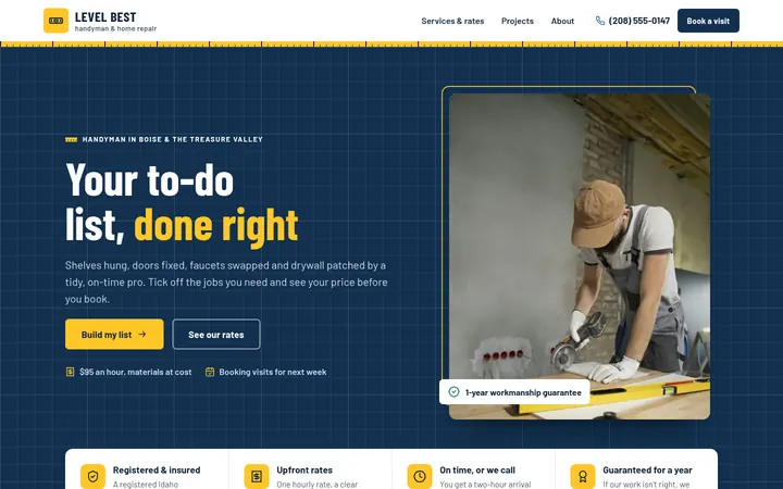 The Home page