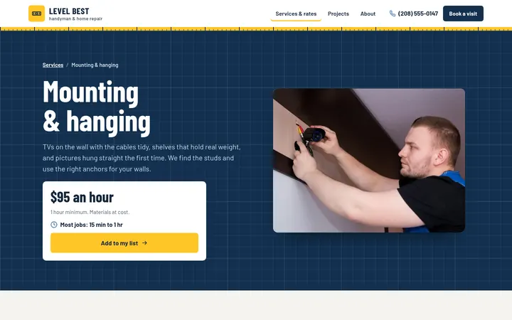 The Mounting & hanging page