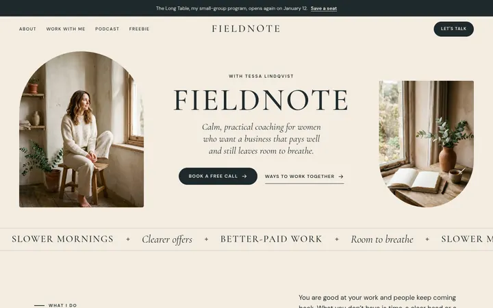 The Home page