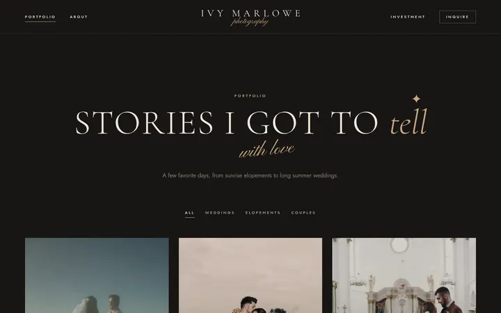 The Portfolio page