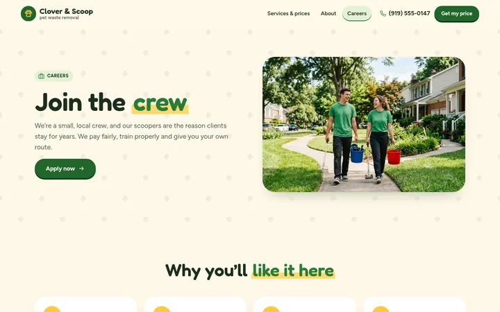 The Careers page