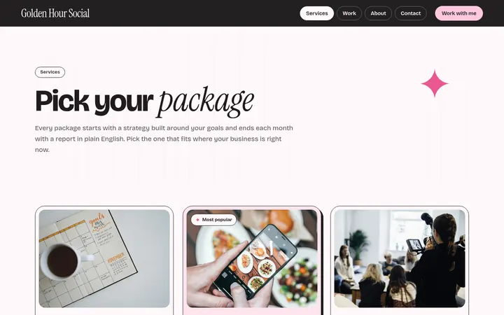 The Services page