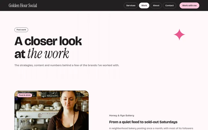 The Work page