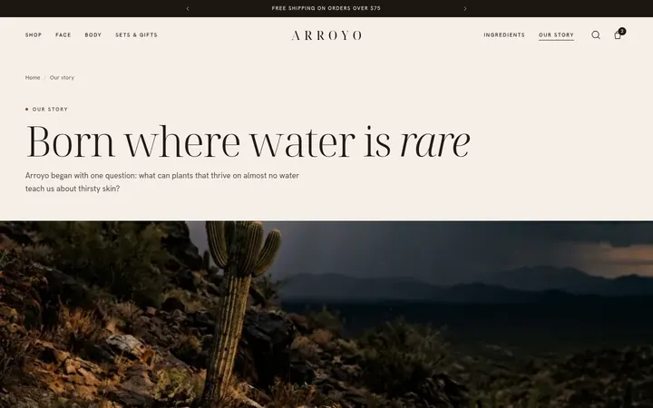 The Our story page