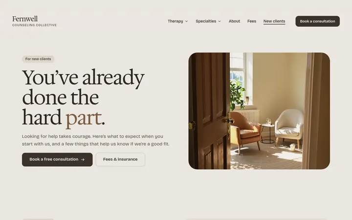 The New clients page