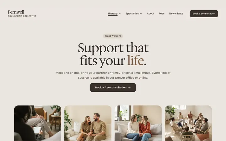 The Services page