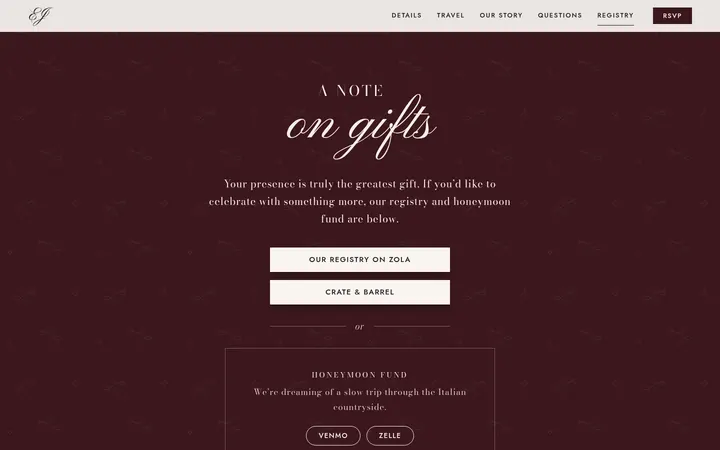 The Registry page